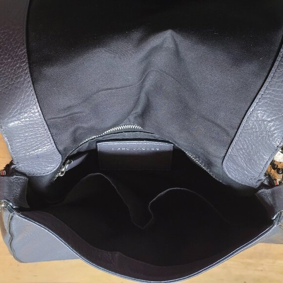 Marc Jacobs Gotham Pebbled Leather Crossbody Bag-Charcoal Gray - Picture 10 of 13